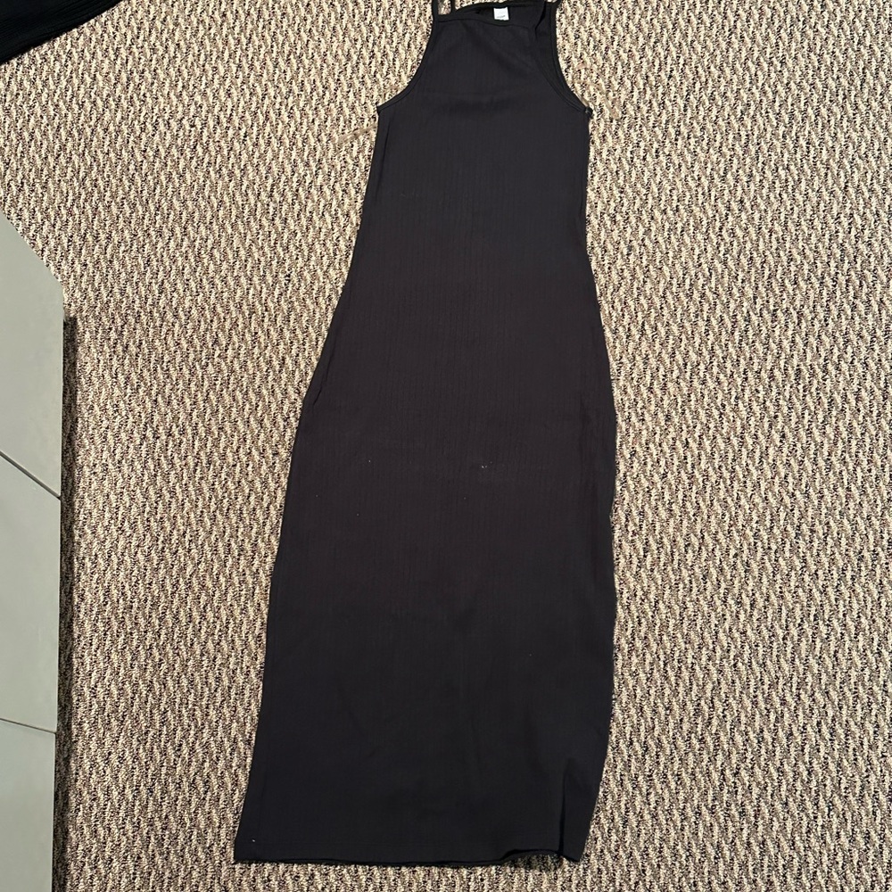 American Apparel Black Halter Sheath Maxi Dress - Picture 2 of 7